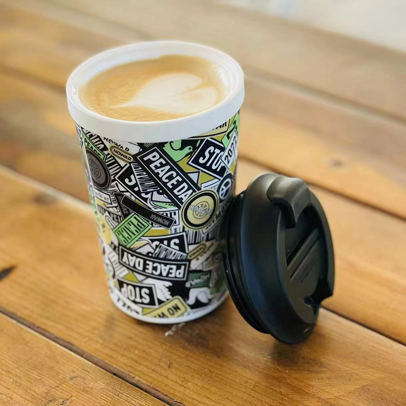 artiart日式塑料大众咖啡杯不倒