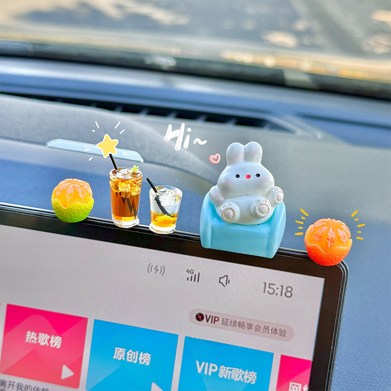 新款车载小摆件治愈系躺平公仔