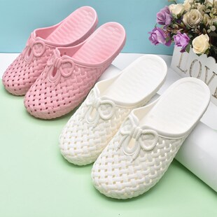 塑料沙滩镂空拖防滑软底女凉拖透气女士拖 洞洞包头女鞋 女拖鞋 夏季