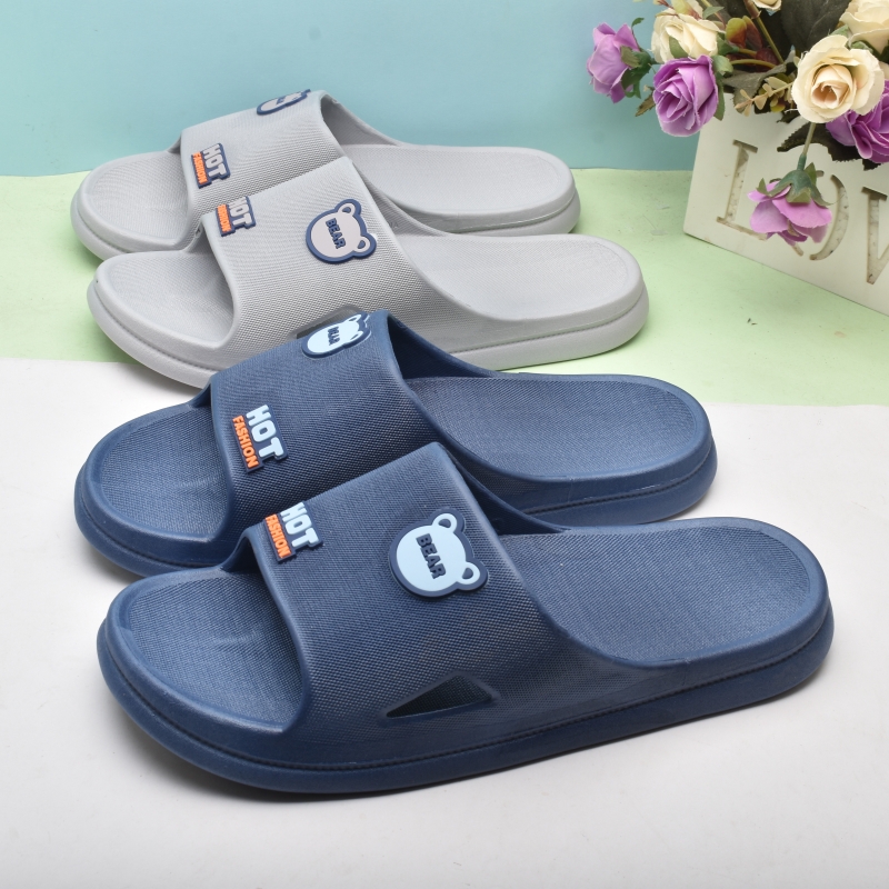 夏季男士塑料一字拖卡通凉拖鞋