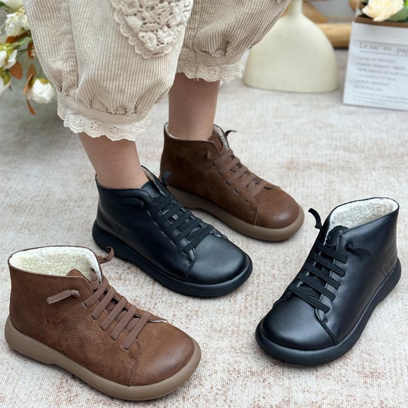 2025冬季新款保暖真皮雪地靴