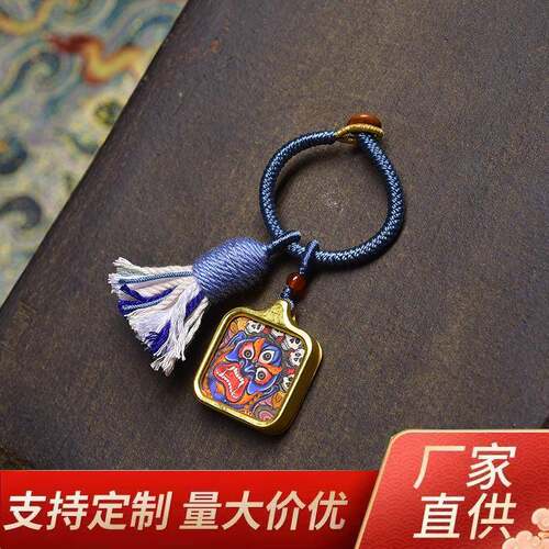 新款藏式手编挂件 编织钥匙扣 流苏挂件扎基拉姆大黑天黄财神度母