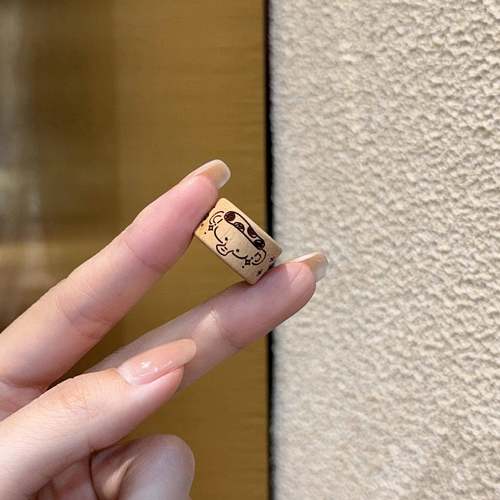 桃木小象跑环diy配件手工编织手绳项链文玩佛珠时尚配饰品隔珠