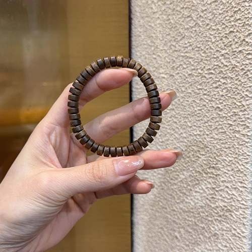 绿奇楠药片单圈手串文玩时尚饰品佛珠手链简约百搭饰品礼物S4280