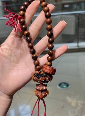 精品雷击枣木手持多宝包挂车挂手串手链文玩时尚饰品小红书同款厂