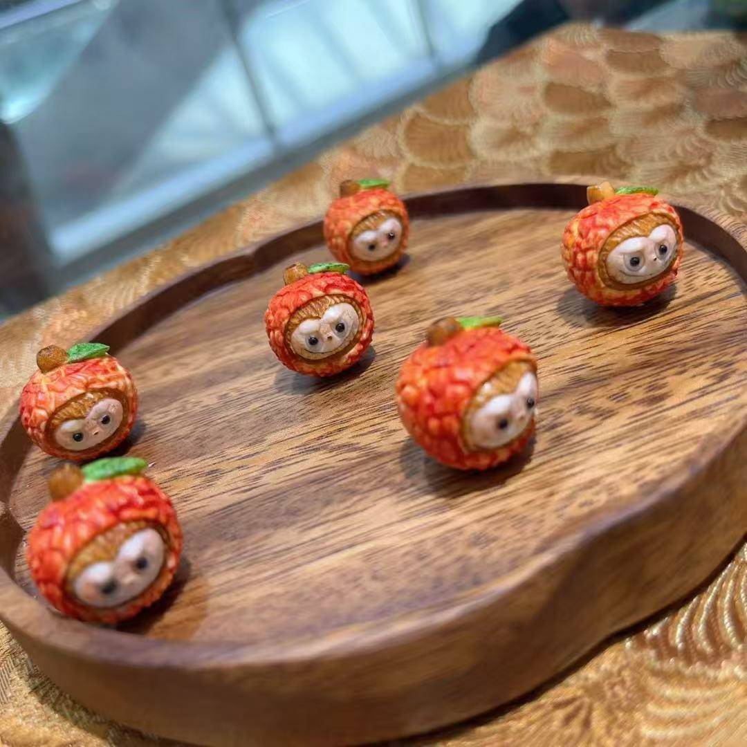 鹿角根付拉布布diy配件散珠隔珠串珠手绳项链文玩佛珠手串配饰品
