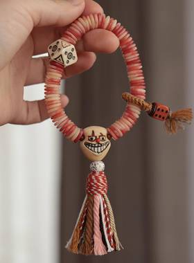 驼骨药片搭配料器咒点根付小丑三通佛珠女男款民族风DIY原创手持
