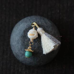 驼骨镶嵌恶僧提溜diy配件文玩佛珠手串时尚配饰隔珠串珠饰品