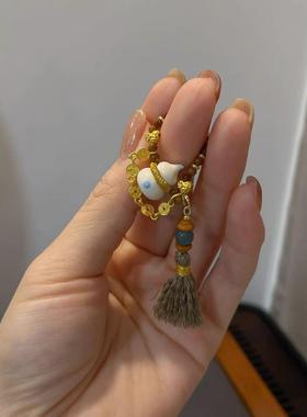 原创驼骨葫芦戒指搭配特级库克小米珠