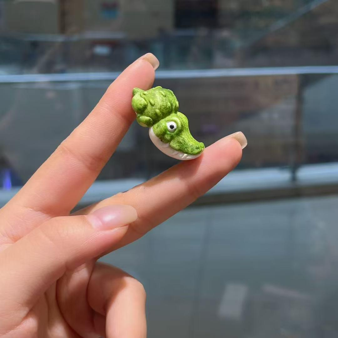 鹿角根付鳄鱼diy手工配件编手绳手链串珠挂件手串文玩饰品