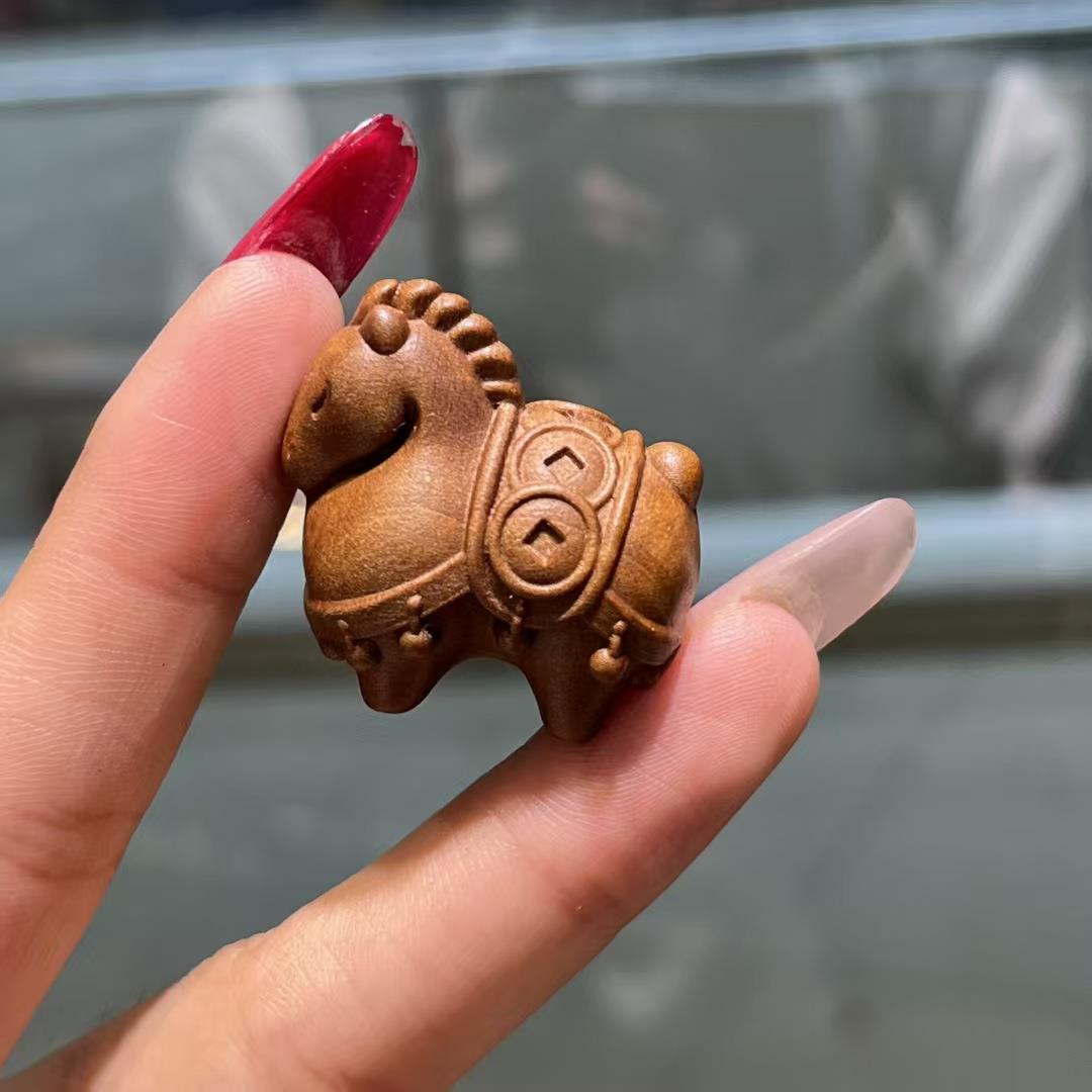 老山檀马上有钱diy配件手工编织手绳项链文玩佛珠挂件手串配饰品