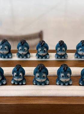 象牙果根付毛驴配件手工diy文玩时尚配饰佛珠串珠手链隔珠