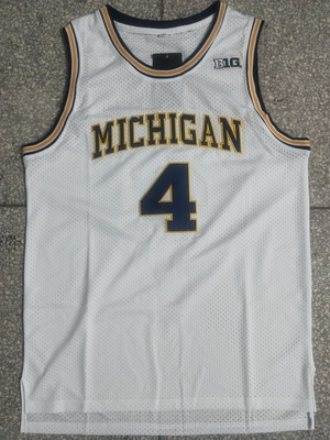 密歇根大学4号5号25号白色球衣