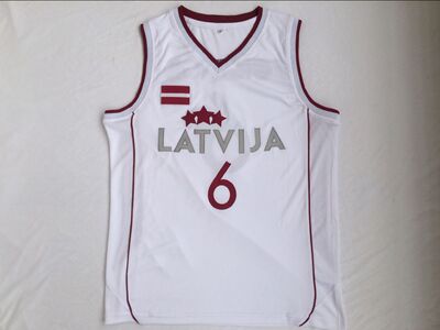 KRISTAPS PORZINGIS LATVIJA克里斯塔普斯 波尔津吉斯6号白色篮球