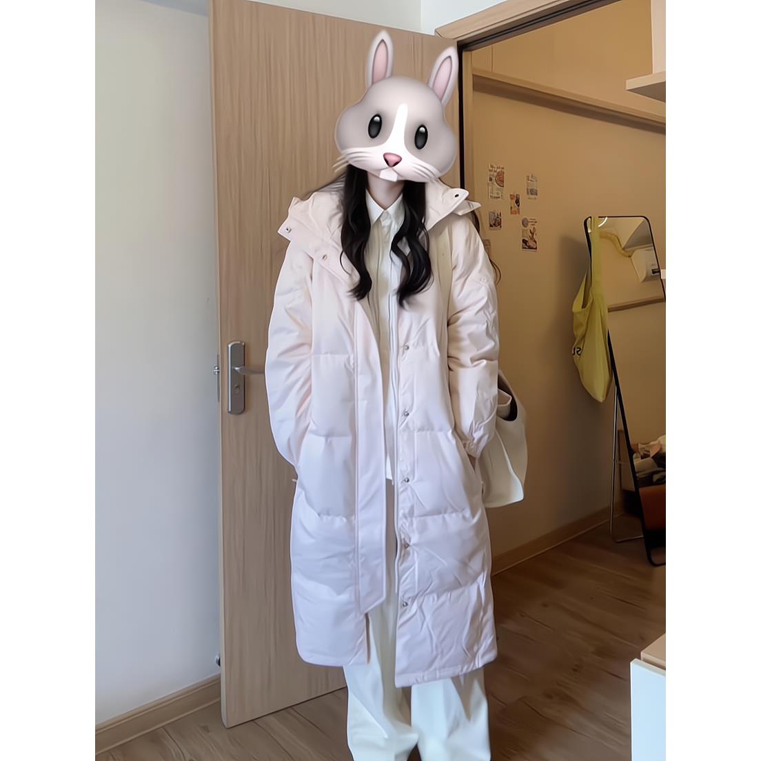 中戏羽绒棉服女冬季2025年新款长款过膝加厚艺考学生棉衣棉袄外套