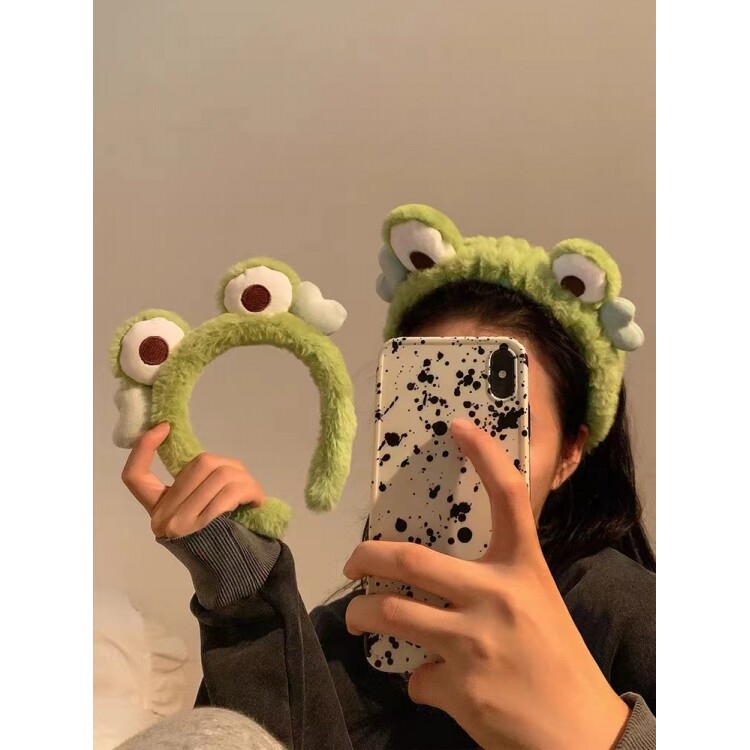 青蛙毛绒发箍女款高级感束发带