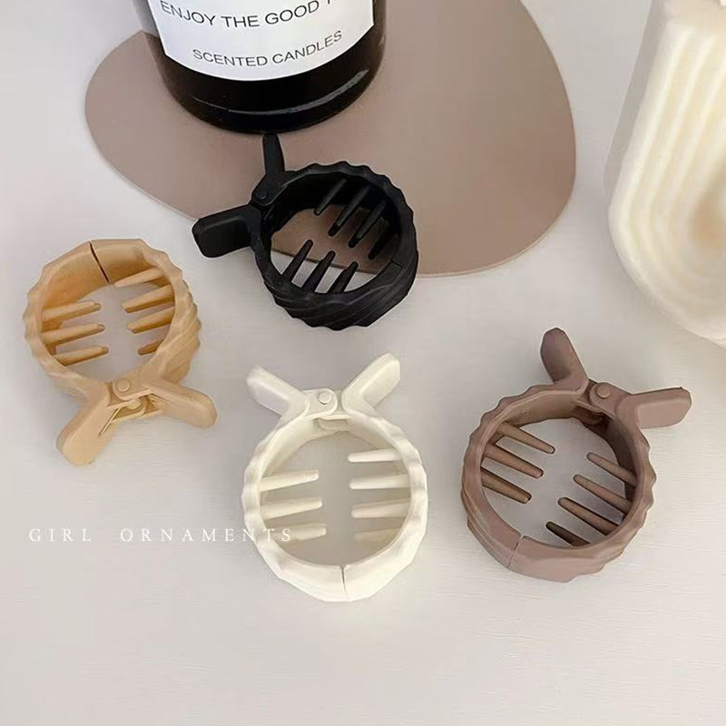 几何斜纹高马尾固定神器抓夹