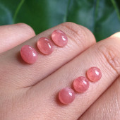 天然红纹石椭圆 9mm戒面原石可镶嵌戒指 圆形裸石圆6mm