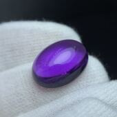 全净体紫水晶蛋面大颗粒椭圆形裸石镶嵌戒指吊坠耳钉人工培育