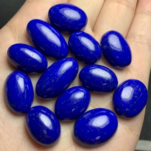 9月23日天然青金石戒面椭圆裸石镶嵌编绳绕线戒指吊坠手链