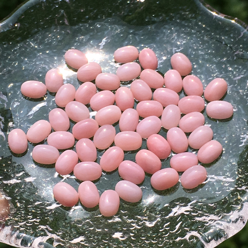 天然粉欧泊戒面裸石戒指吊坠