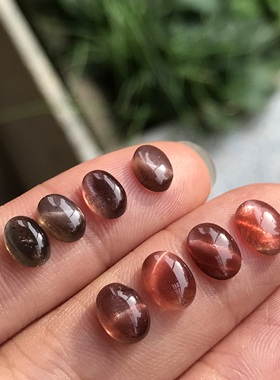 小众宝石！天然方柱猫眼石戒面裸石椭圆形镶嵌戒面吊坠耳钉手链