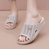 夏季 女厚底软底防滑网红仙女风潮凉拖鞋 百搭时尚 妈妈外穿沙滩拖鞋