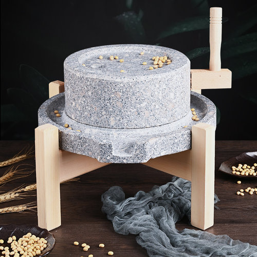 石磨家用青石手工手动豆腐机小型