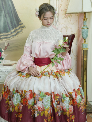 泡泡袖古董裙lacegarden大摆裙