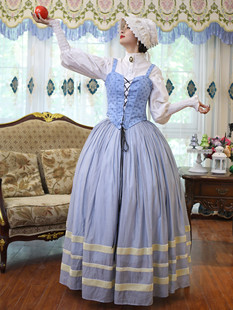 【Lace Garden】古董裙定制【巴州少女】巴伐利亚鱼骨胸衣三件套