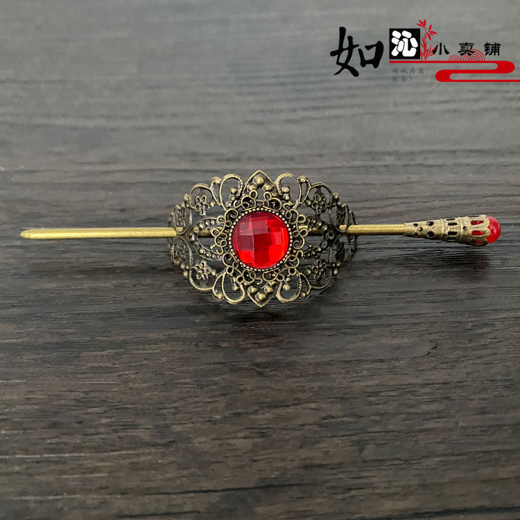 汉服百搭古风头饰 古铜色汉代 三国时期复古发冠 古装男子配饰
