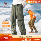 王俊凯同款 加绒工装 骆驼男装 秋冬款 2026新款 裤 男保暖三防长裤