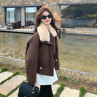 50绒 2B110 K458 P285 麂皮绒民族风重工羽绒服 3737