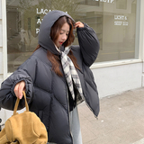 两面穿复古格子羽绒服女2025年冬季新款小个子保暖加厚白鸭绒外套，女装羽绒服，2B110