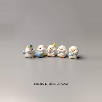 无聊了！摆一堆玩耍鸭小动物摆件情绪稳定桌面装饰工位解压小礼物