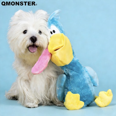 QMONSTER宠物狗狗玩具藏食益智发声玩具磨牙耐咬哒哒鸟丰荣互动