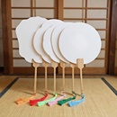 非遗漆扇漂漆空白宣纸团扇中国风可写字画画水拓画扎染拓印团扇子