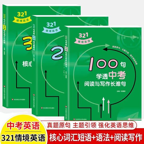 中考英语321情境300句巧记中考核心词汇与短语手册200句突破中考