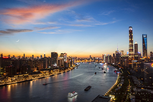 上海东方明珠延安路高架陆家嘴金融外滩海报制作客厅装饰画B7074C