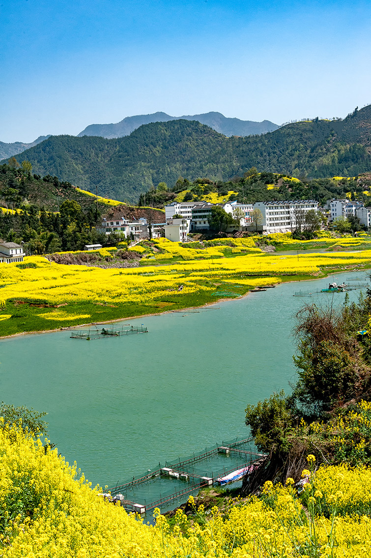 安徽黄山天柱山古徽州宏村自然风景山水海报制作客厅装饰画bc6627