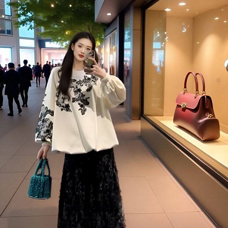 三吉同款  9/13【簪上雪】手工贴花金银丝珠绣连衣裙