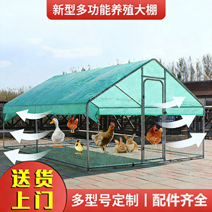 大型养殖鸡棚户外防雨棚大号家禽鸡笼子孔雀笼高级稳固搭建遮雨棚
