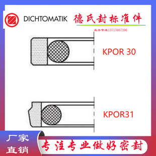 德氏封Dichtomatik组合密封圈 KPOR31反斯特封/KPOR30格莱圈 352