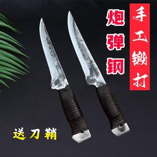 炮弹钢手工锻打剔骨刀卖肉刀杀羊分割刀割肉刀杀猪屠宰专用切肉刀