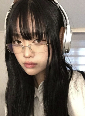 里脊の古着vintage老眼镜HK产无框眼镜长方形光学镜框