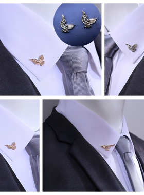 天狼星小鸟金属西服衬衫领胸针