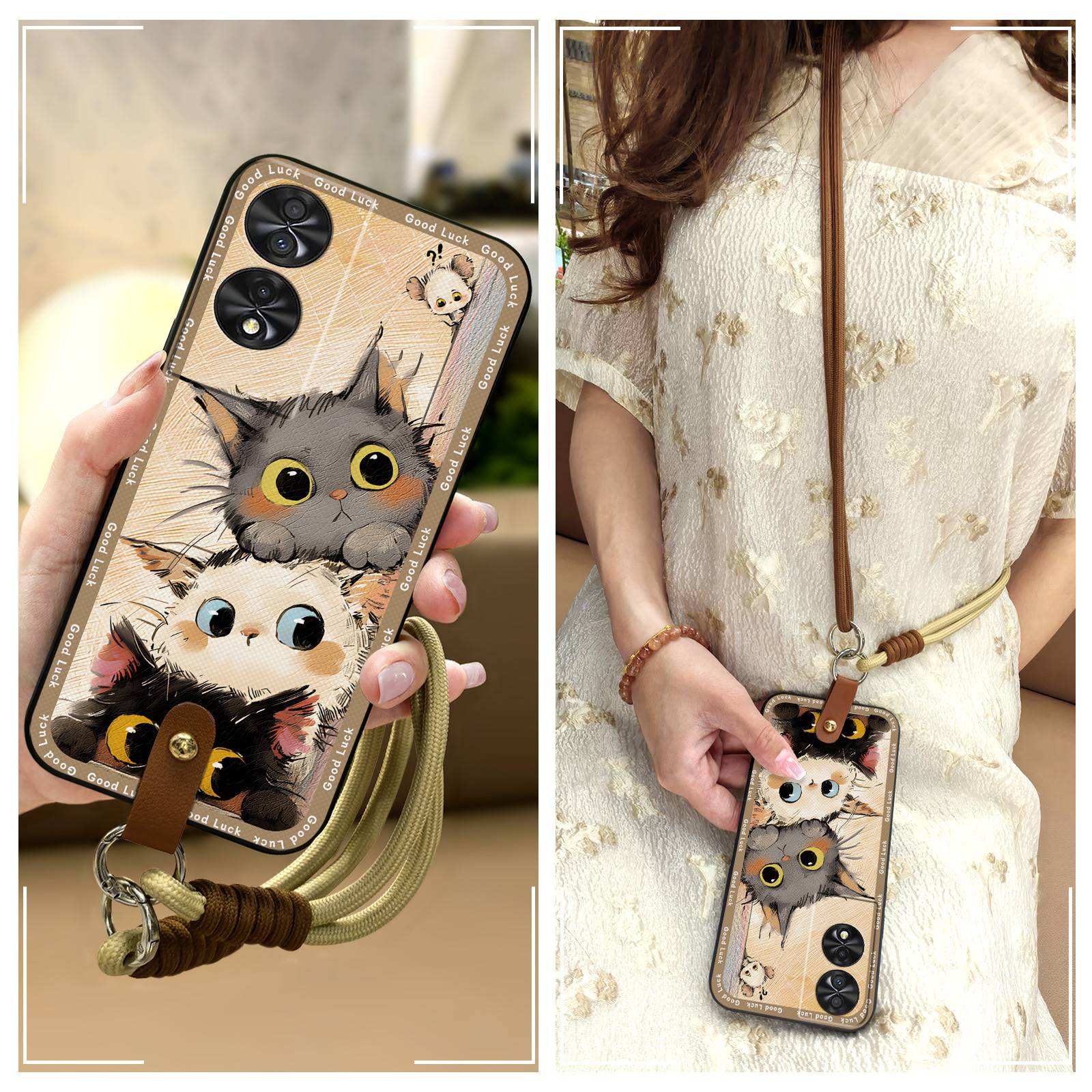 适用TCL 40 NxtPaper 4G/50 SE手机壳新款潮流腕带散热可爱防尘