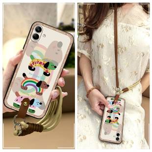 M05手机壳创意简约防尘女款 适用三星A05 F05 A055F 斜跨腕带