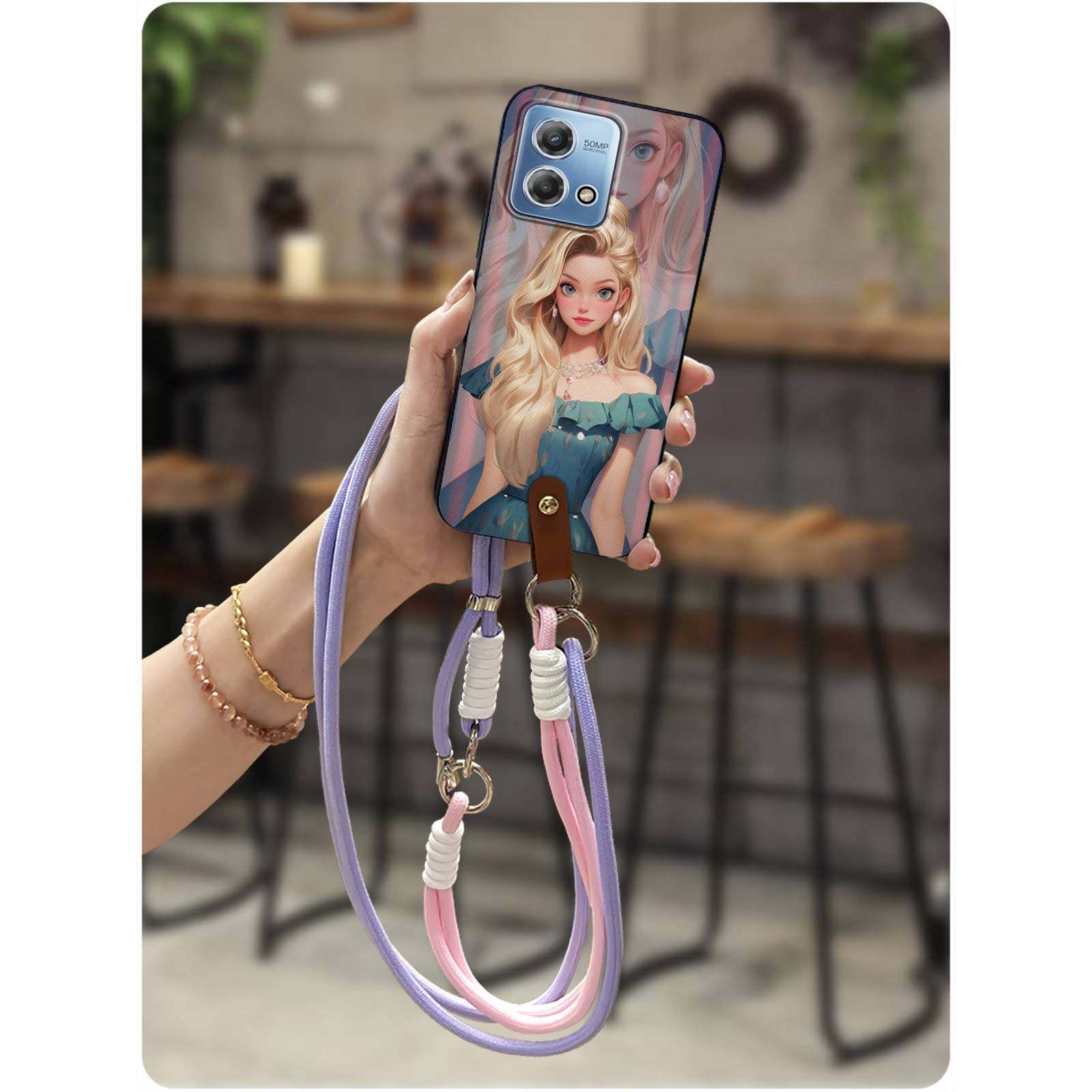 适用MOTO G Stylus 4G 2023手机壳Q版青春情侣