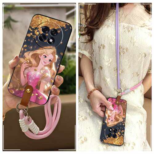 适用OPPO A6 GT/A6 Max/F31Pro+/K13S手机壳Q版女款情侣双色挂脖防尘手提斜跨质感简约挂绳潮流创意可爱腕带